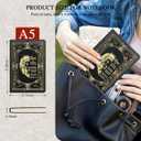 Christian Gifts,A5 Hardcover Leather Journal for Women - 200 Pages Premium Paper Notebook,Lion Journal with 180 Lay Flat Design for Daily Diary, Prayer & Planning (Lion Black)