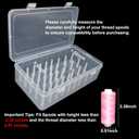 42 Spools Thread Holder Organizer Clear Sewing Storage Box Embroidery Thread Organizer for 42 Spools Home Embroidery Quilting and Sewing Threads