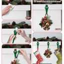 12 Pack Christmas Garland Hangers for Mantle, Reusable Silicone Stocking Holders for Fireplace, Door Frame & Stairways, Large-Sized for Wreath and Christmas Party Decoration (Green)