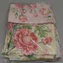 VitalCozy Cloth Napkins-15 x 15 Inch Soft Fabric Napkins Bulk Cloth Washable Reusable Plants Floral Square Napkin Cotton Dinner Towel for Spring Tea Party(Pink Flower,24 Pcs)