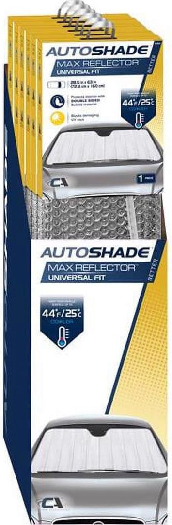 Custom Accessories 63 in. L X 28.5 in. W Silver Foldable Sun Shade, One Size