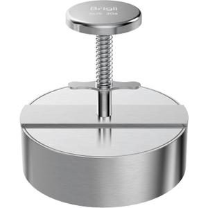 Brigii 304 Stainless Steel Burger Press,Hamburger Patty Maker, Heavy Duty Stainless Steel Burger Press for Ground Beef, Burgers (Dishwasher Safe) (BP01 PRO-5.5")