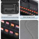Compact All in One Carrying Case for Nintendo Switch 2 2025, Hard Shell Organizer Box for Switch 2 Accessory Compatible with Pro Controller Dock, with 18 Game Card Slots, Hard Shell Travel Bag, Grey
