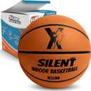 YGA Silent Basketball Size 7 (29.5"): Grooved Airless Indoor Basketball with Upgraded 95% Bounce - Ultra Quiet Basketball for Dribbling Indoor - Soft Foam Basketball with Realistic Grip & Deep Grooves (Gift Box, Ready to Play, Light Brown)