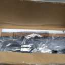 Furnulem Nightstand with 3 Drawers and 2-Tier Shelf, Fabric Small Dresser Organizer Vertical Storage Tower for Bedroom, Closet, Hallway, Nursery, End Table Side Furniture, Sturdy Steel Frame, Wood Top (Rustic Brown)