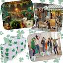 Realspring 4 Pcs St. Patrick's Day Jumbo Inflatable Dice 12 Inch Big Large Shamrock Dice Giant Blow up Cube Decorations with Clover Decor for Irish Game Pool Beach Party Ludo Board Game Night Party