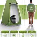 Camping Toilet with Pop-Up Privacy Tent and Liquid Waste Gel, Portable Toilet for Camping with Large Tent, Ergonomic Potty Provides Enhanced Comfort, Suitable for All Ages