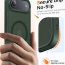 Magnetic for iPhone Air Case 2025,[Anti-Slip][Compatible with MagSafe][Military Grade Drop Protection] Shockproof Protective Translucent Matte Phone Case for iPhone 17 Air Case,Forest Green