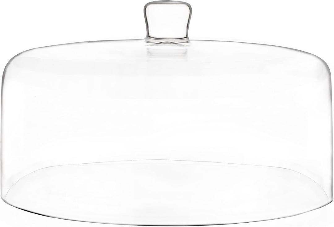 Glass Cake Dome, Cake Cover Lid for Freshness and Display | 12" Diameter