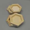 6 Pack Unfinished Wood Canvas Boards for Painting, 4x4.6 in Hexagon Wooden Panels for Crafts