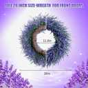 26" Eucalyptus Lavender Wreath for Front Door, Large Full Purple Artificial Lavender Wreath for Outdoor Covered Porch, Window, Farmhouse Wall Decor, Spring Summer All Seasons