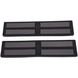 GYZOUKA 2PCS Stove Top Shelf 2 Zones Storage Organizer Silicone Seasoning Rack Magnetic Back for Kitchen (Black)