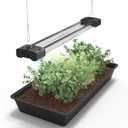 DYMOND BoostGro LED Seed Starter Grow Light Full Spectrum Linkable 5000k Daylight + 660nm Red + 450nm Blue Indoor Plant Lighting Fixture (2 FT, Black)