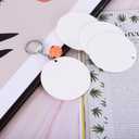 PATIKIL Acrylic Circle Blanks 3 Inch, 30 Pack Round Clear Disc Ornaments with Hole for DIY Keychain Project Crafting, White