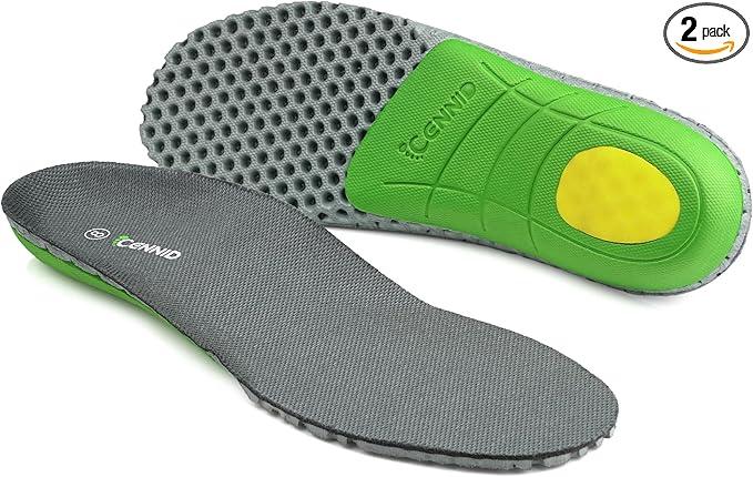CENNID Plantar Fasciitis Insoles for Men Women Shoe Insoles Orthotics Inserts, Arch Support Flat Feet Inserts Pain Relief Absorb Shock for Comfort All Day, Size 8