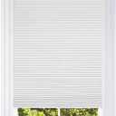 BlindsAvenue Cellular Honeycomb Cordless Shade, 9/16" Single Cell, Blackout, Cotton White, Size: 33.5" W x 72" H