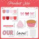 Eaasty Valentines Bulletin Board Decor Set DIY Photo Classroom Craft Library Cupcakes Cutouts for Class Teacher School Door Valentines Decorations