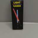 NAHSHON 2 Pack Mini Light Sabers for Kids, 2-in-1 Retractable Light Up Sword Toy for Boys and Adults, Red Blue Lightsaber Role-Play Accessory for Play Fighting, Halloween Cosplay