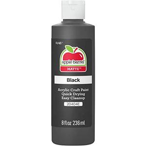 Apple Barrel Acrylic Paint in Assorted Colors (8 Ounce), 20404 Black- (Pack of 1)