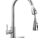 Stainless Steel 304 Kitchen Sink Faucet with Pull Down Spray Outdoor Kitchens Faucets Out Extension Utility Farmhouse for Sinks 1 Hole,Single Handle Rent Apartment Dorm