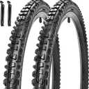 2 Pack 16/20/24 X 1.75/1.95/2.125 Bike Tires 16/20/24 Inch Folding Replacement Bicycle Tires Suitable for Mountain Beach Cruiser Bike Replacement Tires