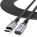 DteeDck USB C Extension Cable 10ft, USB 3.2 Gen 2 10Gbps/60W Charging/4K@60Hz Type C Male to Female Extended Cord Extender for Monior Laptop Tablet Mobile Phone Hub and More