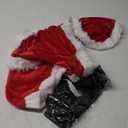 Santa Dress for Women Sexy Christmas Dress Babydoll Deluxe Velvet Mrs. Santa Claus Outfit Costume with Santa Hat Gloves Belt,S