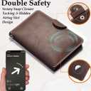 RFID Passport Holder for Travel with Airtag Slot(Hidden) - Genuine Leather Passport Wallet for 2 Passports, Large Capacity Passport Cover for Men & Women, Family & Couples, Christmas Gift