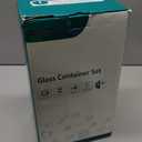 HOMBERKING 10 Pack Borosilicate Glass Meal Prep Containers with Locking Lids, Glass Food Storage Containers Set, Airtight Lunch Bento Boxes, BPA-Free & Leak Proof, 36oz & 14oz, Freezer, Oven Safe (Black)