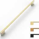 Brushed Gold Cabinet Pulls - 10 Pack, 10 Inch Handles, Brass Dresser Pulls, Kitchen Handles (10"/254MM Hole Center)