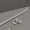 Oil Rubbed White Shower Grab Bars 32 Inch w/Anti-Slip knurled Grip, iMomwee Stainless Steel Wall Mount Bathroom Safety Balance Handrail, Handicap Elderly Senior Assist Textured Grab Bar Handle