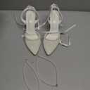 Pearl Heels Wedding Shoes for Bride Closed Toe Bridal Heels Comfortable Bridal Shoes, 10, Ivory