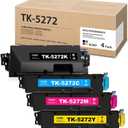 4 Pack TK5272 High-Yield Toner Cartridges BK/C/M/Y, Dophe Compatible Toner Replacement for Kyocera TK-5272 ECOSYS M6235cidn M6630cidn M6635cidn P6230cdn Printers