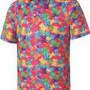 Mens Golf Shirts Funny Golf Polo Shirts for Men Moisture Wicking Quick Dry Athletic Casual Short Sleeve Shirts (XL)
