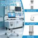 Dental Scanner Cart with Oral Scanner Holder, Height Adjustable