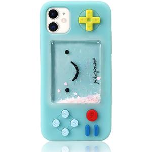 UnnFiko Squishy 3D Cartoon Game Shape Case Compatible with iPhone 12 Mini, Creative Liquid Stars Funny Play Case Soft Rubber Protective Cover (Blue, iPhone 12 Mini)