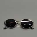 Retro Oval Sunglasses for Women Men Trendy Small Sun Glasses Classic Metal Frame Shades UV400