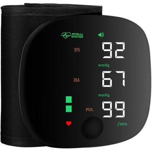 Wrist Blood Pressure Monitor, Rechargeable Monitors for Home Use with Digital Large Display, Voice Broadcast, Blood Pressure Machine, Carrying Case
