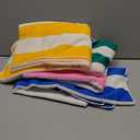 4 Packs Oversized Stripe Beach Towel Thin Terry Set for Women Men 72X40 in Absorbent Big Extra Large XL Clearance Travel Families Towels Accessories Essentials Adults Gift Blue Pink Yellow Green