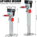 2-Pack Heavy-Duty Trailer Tongue Jack & RV Jack - Carbon Steel Jack Stands with Full Accessories Adjustable Drop Leg - Trailer Stabilizing Jack for RVs, Campers, & Utility Trailers (FBA-25.2in)