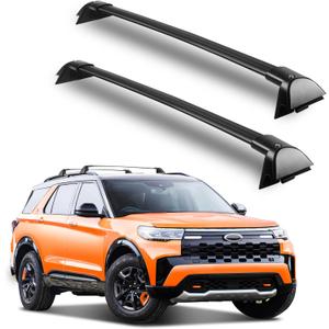 Roof Rack Cross Bars Compatible with Ford Explorer 2020-2026, Heavy Duty All Aluminum Crossbars, 330 lbs Capacity, Adjustable Roof Rails for Kayak, Bike, Cargo Carrier & Luggage