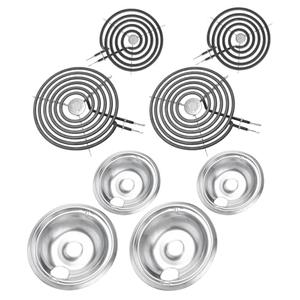 COZZIVITA GE Drip Pans and Stove Burner Element Unit Set, Perfectly Fit WB30M1 & WB30M2 -Replacement for GE Hotpoint Stove Top