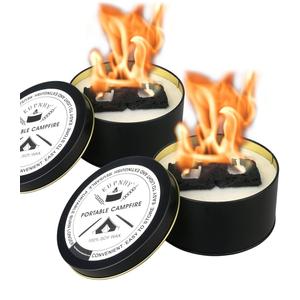 2 Pack Portable Campfire | Fire Pit | Smores Maker | Lightweight | 3-5 Hours Burn Time | Convenient-No Embers-No Hassle | Great Gifts for Picnics, Camping and More