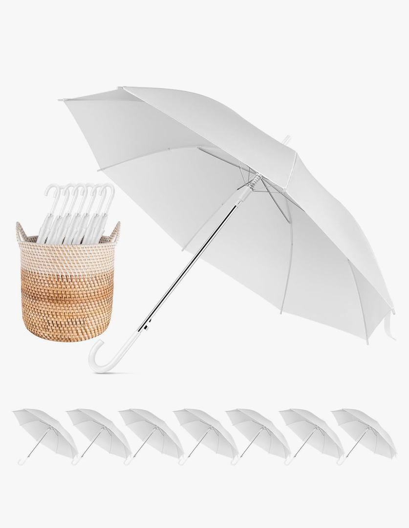 8 Pack Wedding Umbrella Bulk, Windproof Large Rain Umbrella, Strong Fiberglass Frame, Auto Open Wedding Umbrellas for Guests Bride Groom Photography Friend Gift 8 Pack Wedding Umbrella Bulk, Windproof Large Rain Umbrella, Strong Fiberglass Frame, Auto Open Wedding Umbrellas for Guests Bride Groom Photography Friend Gift