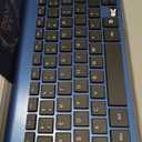 TopMate Wireless Keyboard and Mouse Ultra Slim Combo, 2.4G Silent Compact USB Mouse and Scissor Switch Keyboard Set with Cover, 2 AA and 2 AAA Batteries, for PC/Laptop/Windows/Mac - Blue Black