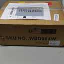 IBUYKE Rectangle Vanity Chair with Storage Space, Footrest Footstool Ottoman, Vanity Stool, Dressing Table Chair, with Anti-Slip Feet, for Makeup Room, Bedroom, Square Grid Pattern, White WBD004W