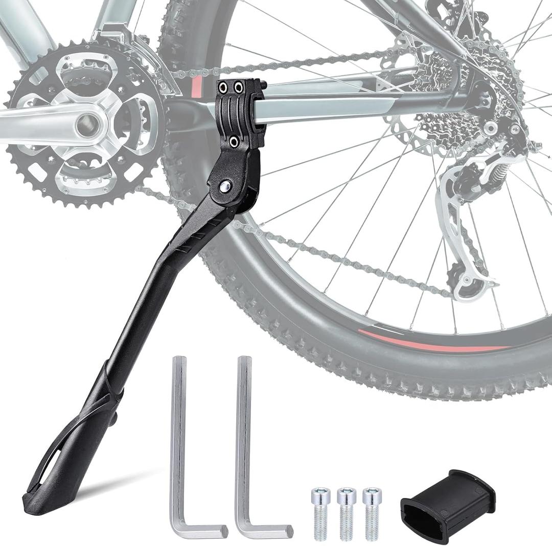 Bike Kickstand for Adult Bikes,Aluminum Alloy Bicycle Kickstand Adjustable for 24-29 Inch,Bicycle Kickstand for Mountain Bike, Trek Bike, Road Bike, City Bike,Non-Slip Sole (style-3)