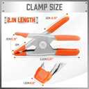 HORUSDY 32-Piece 2" inch Small Spring Clamp, Spring Metal Spring Clamps, 3/4"-inch Jaw opening (Orange)