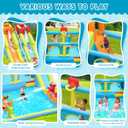Inflatable Bounce House for Kids, Water Bounce House with Double Slides Indoor Outdoor, Bounce House Water Slide with Air Blower for Park Backyard Party Birthday (with 750W Blower), 15 ft L x 14 ft W x 7 ft H