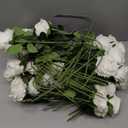 Hananona Artificial Roses in Bulk, Fake Velvet Silk Roses Realistic Rose for Wedding Centerpieces Flower Arrangement Home Decor (50, White)